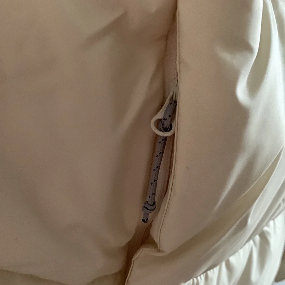 New Women's Puffect™ Color Blocked Jacket Plus Size Neutral Cream Brown Warm 3X - Picture 3 of 11